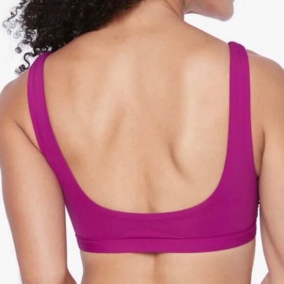 NWT Athleta Adriata Bikini Top Swim Twist Braid Ruche Fuchsia Magenta XXS - Picture 2 of 14